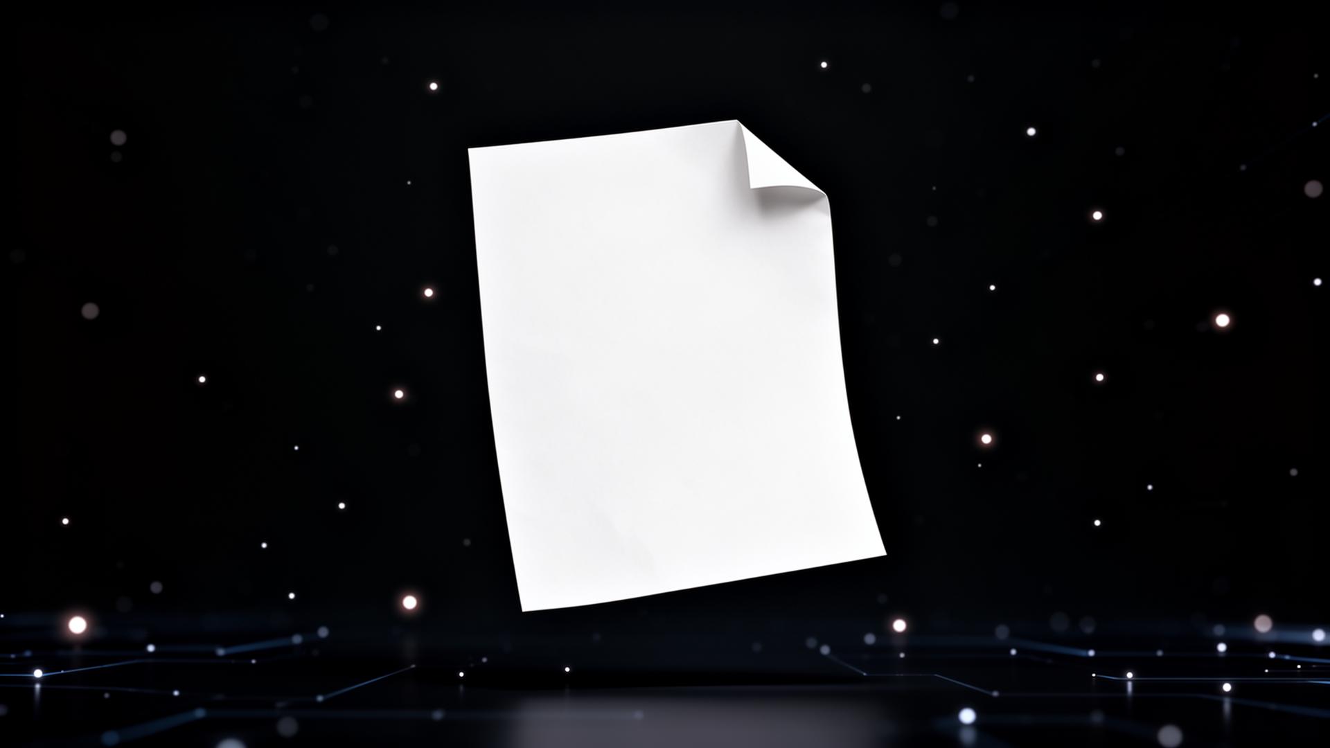 A clean text document floating in digital space with organized URLs — representing an llms.txt file for AI crawlers